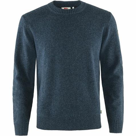 Fjällräven Udsalg Sweater Herre Övik Mørkeblå YEBV29406